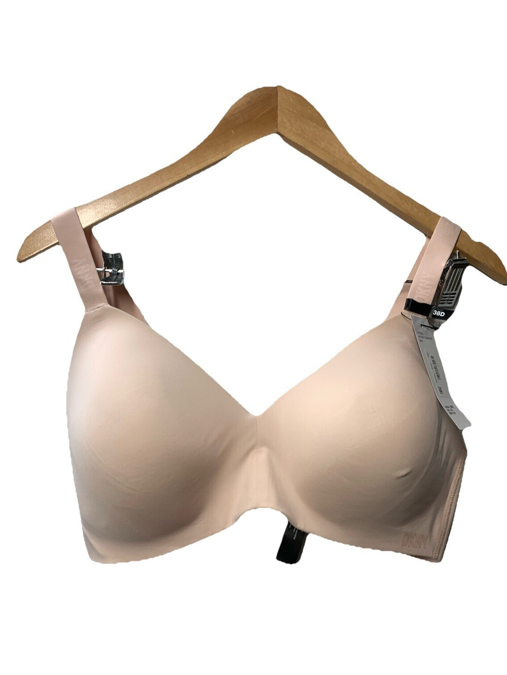 DKNY DK7934 Active Comfort Wirefree T-Shirt Bra Blush Seamless Opaque Size 38D